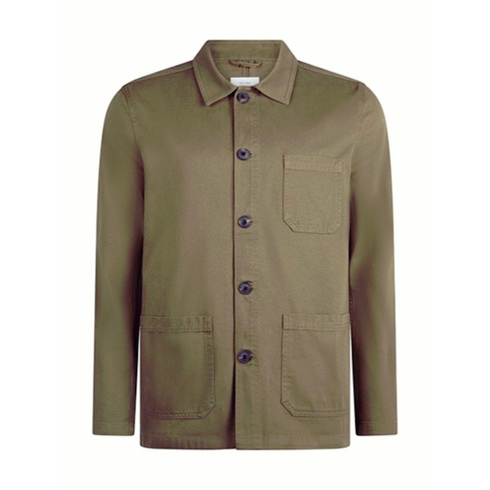 Reiss Oe connor green denim work green overshit size S